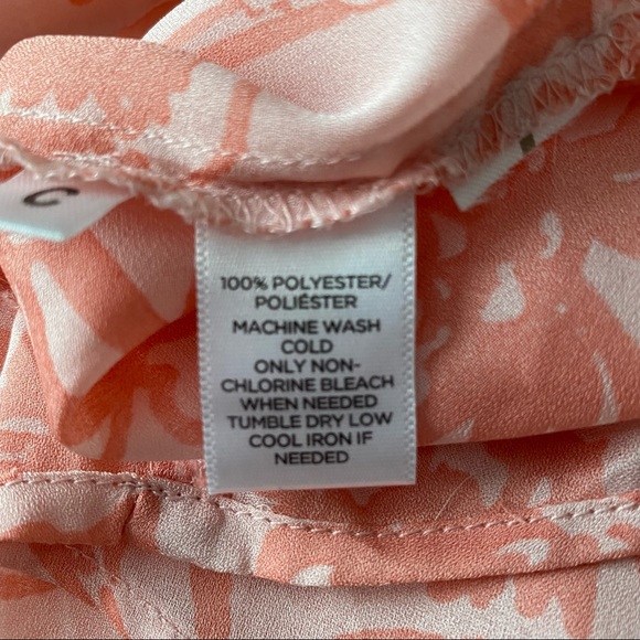 LOFT • Silky Pink and White Blouse - Picture 6 of 8